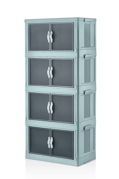 emay home Fold & Go 4-Tier Multi-Purpose Portable Cabinet