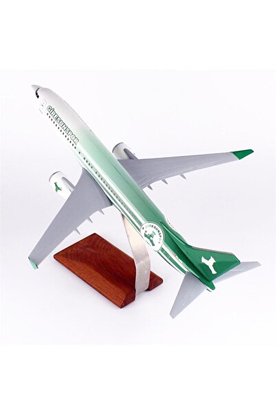 Hobbytime THY001 1/100 Ölçek, THY Giresun Spor Logolu B737-800 Yolcu Uçağı, Sergilemeye Hazır Ahşap Standlı Mo