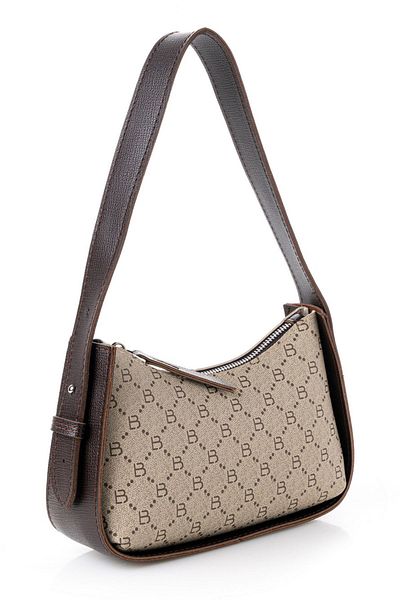 Lucky Bees Gemusterte Baguette-Hand- und Schultertasche für Damen