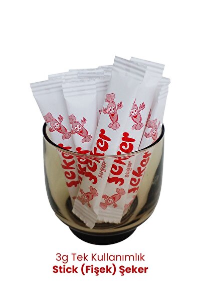 Balkan Tek Kullanımlık Stick  Fişek Şeker 3 gr 5000 Adet Çay Şekeri Kullan At...