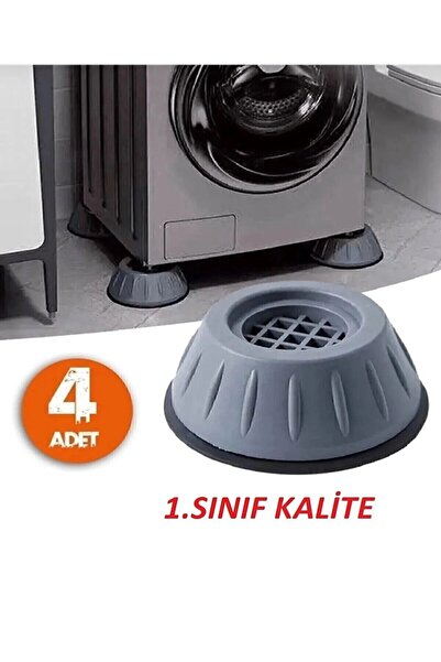 STLIFE Gri Silikon Tabanlı Ses Azaltıcı Ayaklık 4 Adet Çamaşır Makinesi Ve Ku...