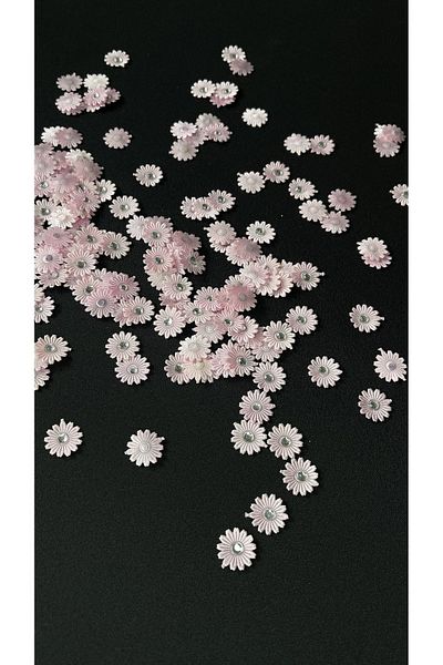 Ozpas Light Pink Flower Stone Small 1.5cm - Width 30pcs
