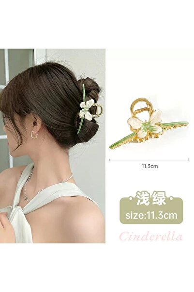 Cinderella Nova sezona ženske zelene zlatne kopče za kosu sa detaljnim metaln...