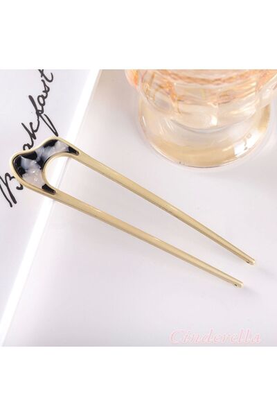 Cinderella Agrafă pentru coc din metal ondulat Model-1 - Agrafă modernă pentr...