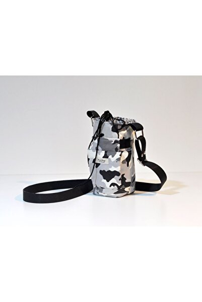 minart design Kamuflaj Desenli Isı Yalıtımlı Su Şişesi Termal Çanta Omuz Taşı...