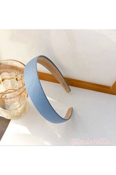 Cinderella Kadın Hafif Esnek Taç Saç Bandı Mavi Model-13