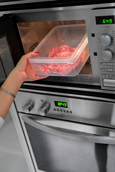 Ecolux Vakumlu %100 Sızdırmaz 4 Adet Erzak Saklama Kabı Seti 3,5 Lt - Antrasit