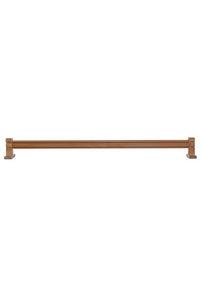 PerdejimShop 175 CM Walnut Patterned Aluminum Rail with Wooden Head