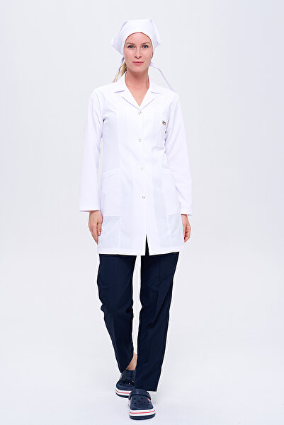 Kadın Personel Önlüğü ve Pantolon + Boneli - 3 lü Set