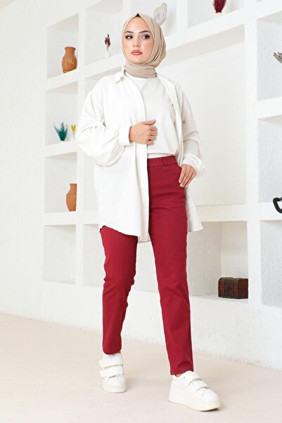 Modamihram Červené úzké kalhoty - 6108