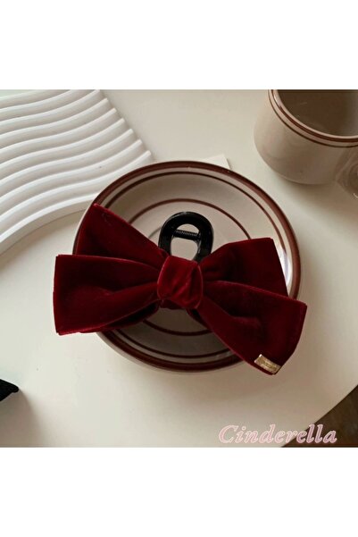 Cinderella موديل فيونكة كبيرة الحجم من LoveDays - مخمل غير لامع، مشبك مزلاج، ...