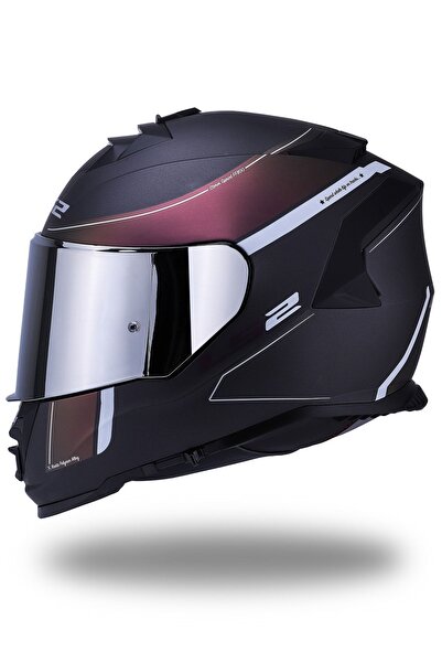 LS2 Storm 2 Velvet Mat Siyah-gökkuşağı Kask