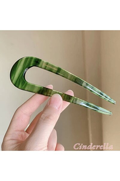 Cinderella 13 cm France, lucrat manual, băț pentru coc de păr - Bară de lux p...