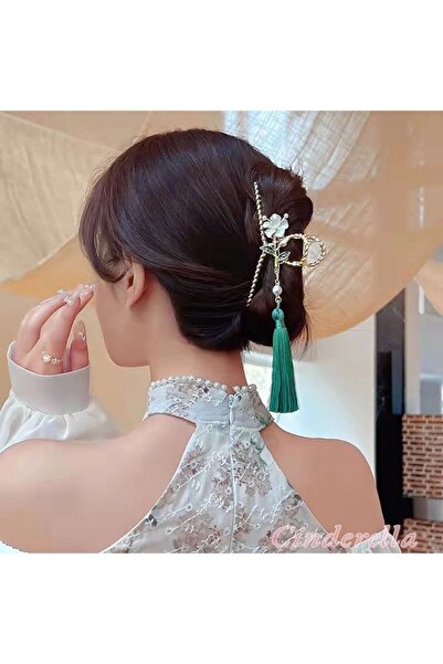 Cinderella Lampă suspendată cu ciucuri verde pentru femei Model Pearl Metal C...