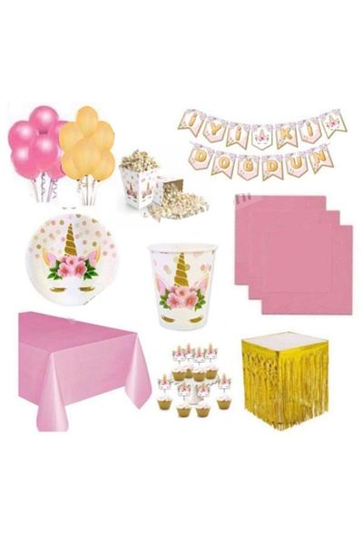 Ekin Süs Unicorn Themed Birthday Set