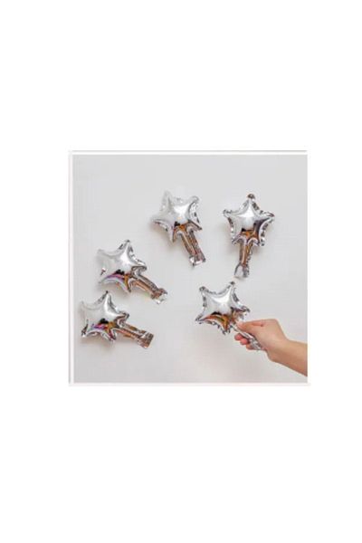 LOTUS PARTY Special Day White Gold Silver Concept Balloon Set Gold Moon Balloon Silver Star Balloon Balloon - White Balloon