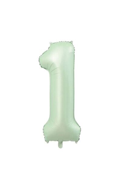 parti sürprizi بالون فويل ريترو أخضر مائي - رقم واحد