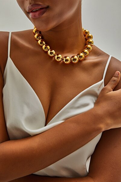 Bianco Lucci Ball Ball Steel Necklace - Women's Accessory