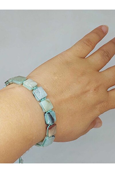 Yasamtohumu Браслет з макроме з амазонітом - 51590