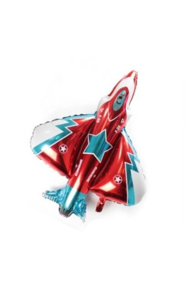 LOTUS PARTY 7 Years Jet Airplane - Pilot - F16 Themed Balloon Chain Party Set - ( Red White Navy Blue Balloon