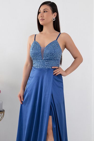PULLIMM Rochie din paiete cu bretele din satin 39885
