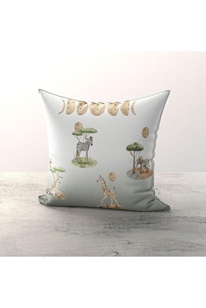 Talia Home Set de 3 huse de pernă cu model de zebră pentru cameră cu animale de safari Tlakr-260