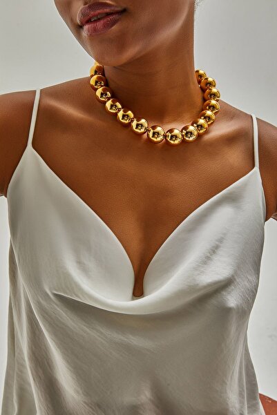 Bianco Lucci Ball Ball Steel Necklace - Women's Accessory