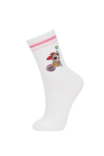 DeFacto Powerpuff Girls gemusterte 3-teilige kurze Baumwollsocken für Damen - A0077axns