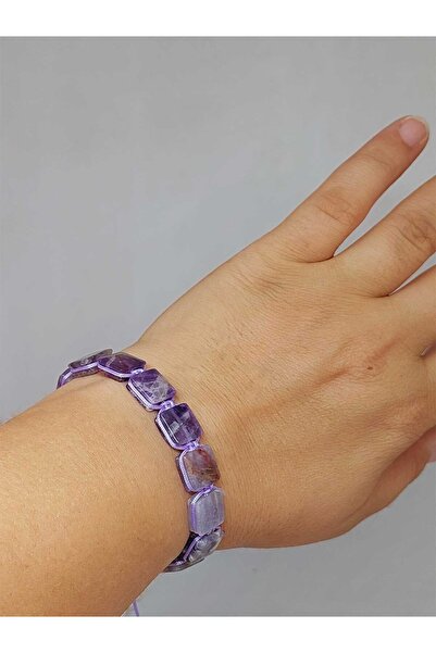 Yasamtohumu Makrame Dizajn narukvice od ametista - Kamen 51576