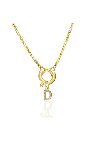 nevamkuyumculuk Gemici Kilitli Taşlı Harf Kolye