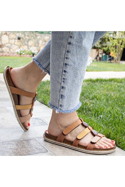 CONSUELO Δερμάτινες γυναικείες παντόφλες 11225