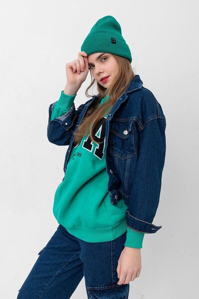 Domoda Dark Blue Denim Jean Coat - Double Pocket Women's Jeans Jacket