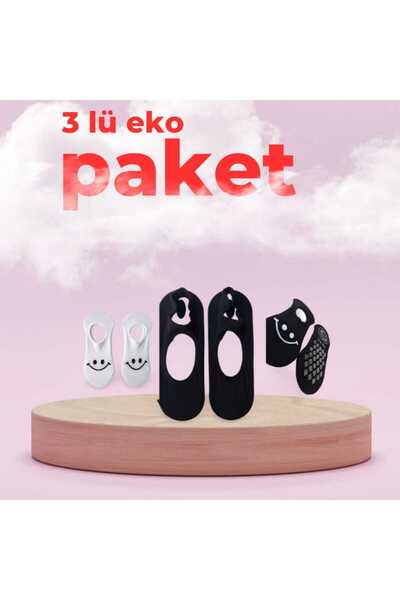 Kaydırmaz - Pilates - Yoga - Antrenman Çorabı 3'lü Ekonomik Paket
