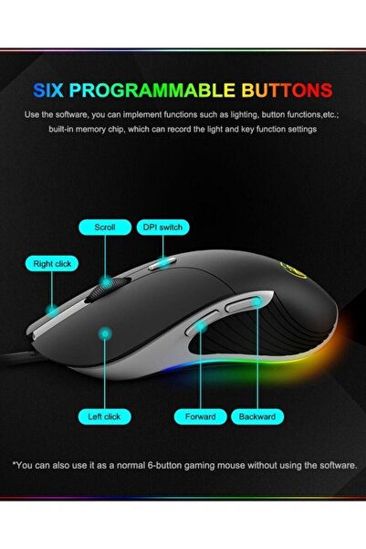 iMice Imıce X6 Gamer Mouse 7 Renk Led Rgb Işıklı Oyuncu Mouse 3200 Dpi