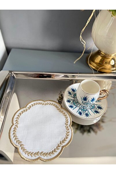 LİNDA MİA منديل كوكتيل على شكل ورقة شجر مفرد