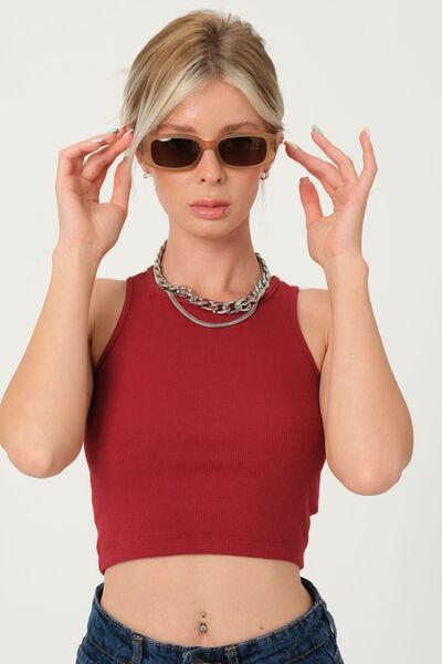 Domoda Vínová košilka s žebrovaným úpletem pro sportovce