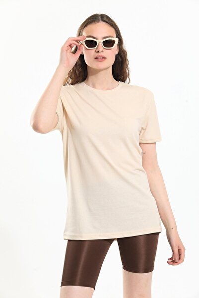 Domoda Stone, Oversize Fit Cotton Short Sleeve Basic Unisex Women's Men's T-Shirt