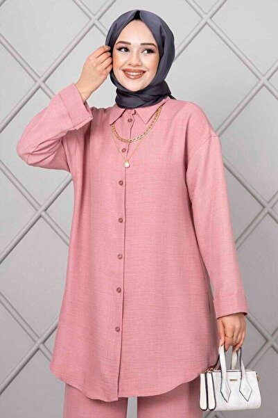 SEVENLINE WOMEN'S TESSETURE CLOTHES BUTTONED DOUBLE SET