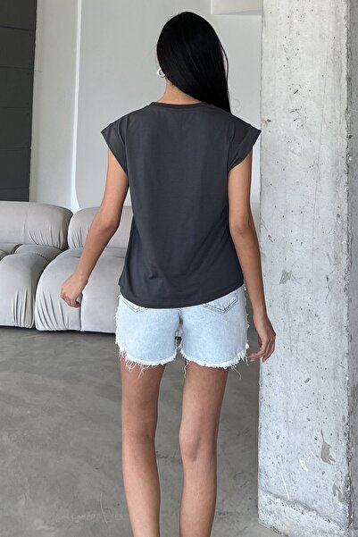 Domoda Smoked Boxy Cut 100% Cotton Women's T-Shirt - Zero Sleeve @campania