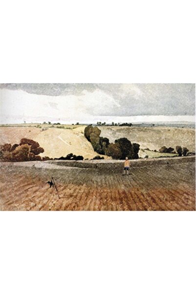 Tablosan Акварелна картина на дете, стоящо в поле Платно 30x40 cm Kb27061 30x40 cm