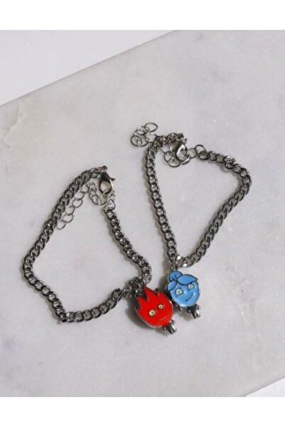 Reorah Collection Mıknatıslı Ateş Ve Su Bileklik (Çift)-Gümüş Kaplama