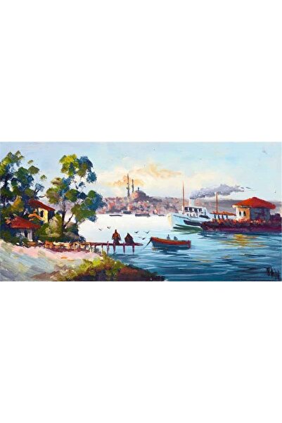 Tablosan Istanbul Boğazında Insanlar Kanvas Tablo 90x180 Cm Kb16175 90x180 Cm