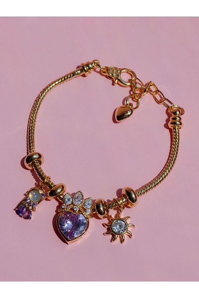 Reorah Collection Rapunzel Charm Zircon Jewelled Bracelet