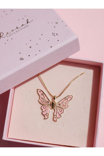 Reorah Collection Guardians of Fairytopia Butterfly Necklace-pink