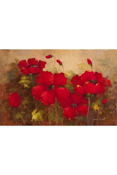 Tablosan Pictură pe pânză cu flori roșii 20x30 Cm Kb03333 20x30 Cm