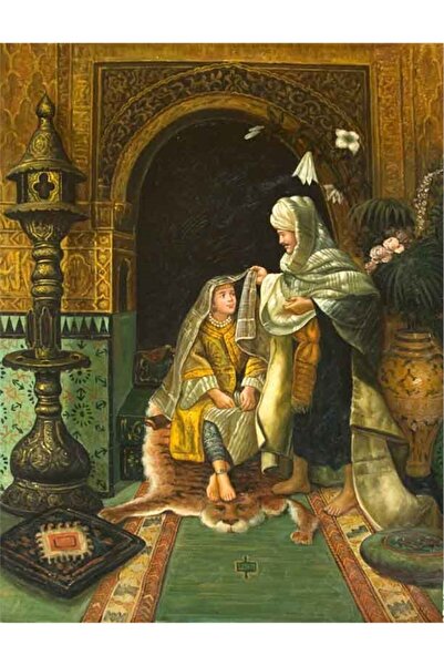 Tablosan Respectul femeilor este indicat în tabloul de pânză al Statului Otoman 20x30 Cm Kb21150 20x30 Cm