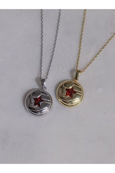 Reorah Collection Captain America 925 Gümüş Kolye-altın Kaplama
