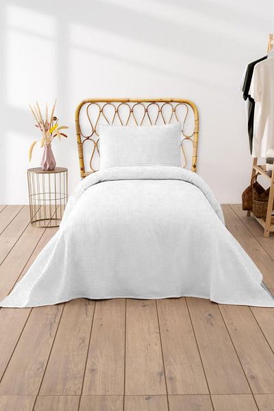 Denizli Concept Waffle Single Pique Set White