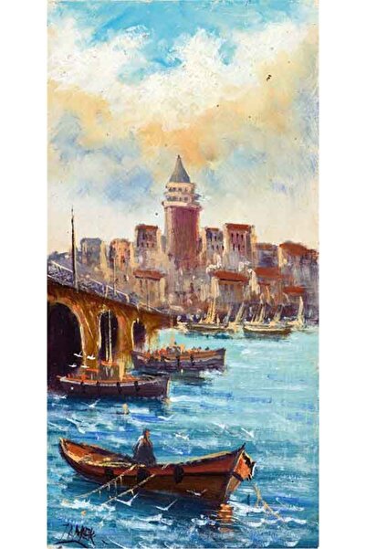 Tablosan Pictură pe pânză Turnul Galata de la Eminönü 20x40 Cm Kb16179 20x40 Cm