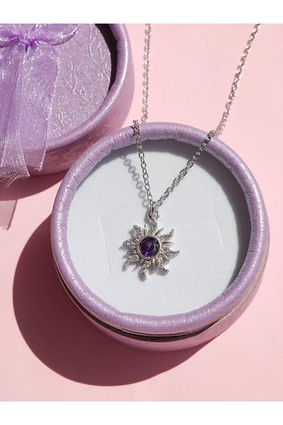 Reorah Collection Rapunzel Minimal Patterned Sun Necklace